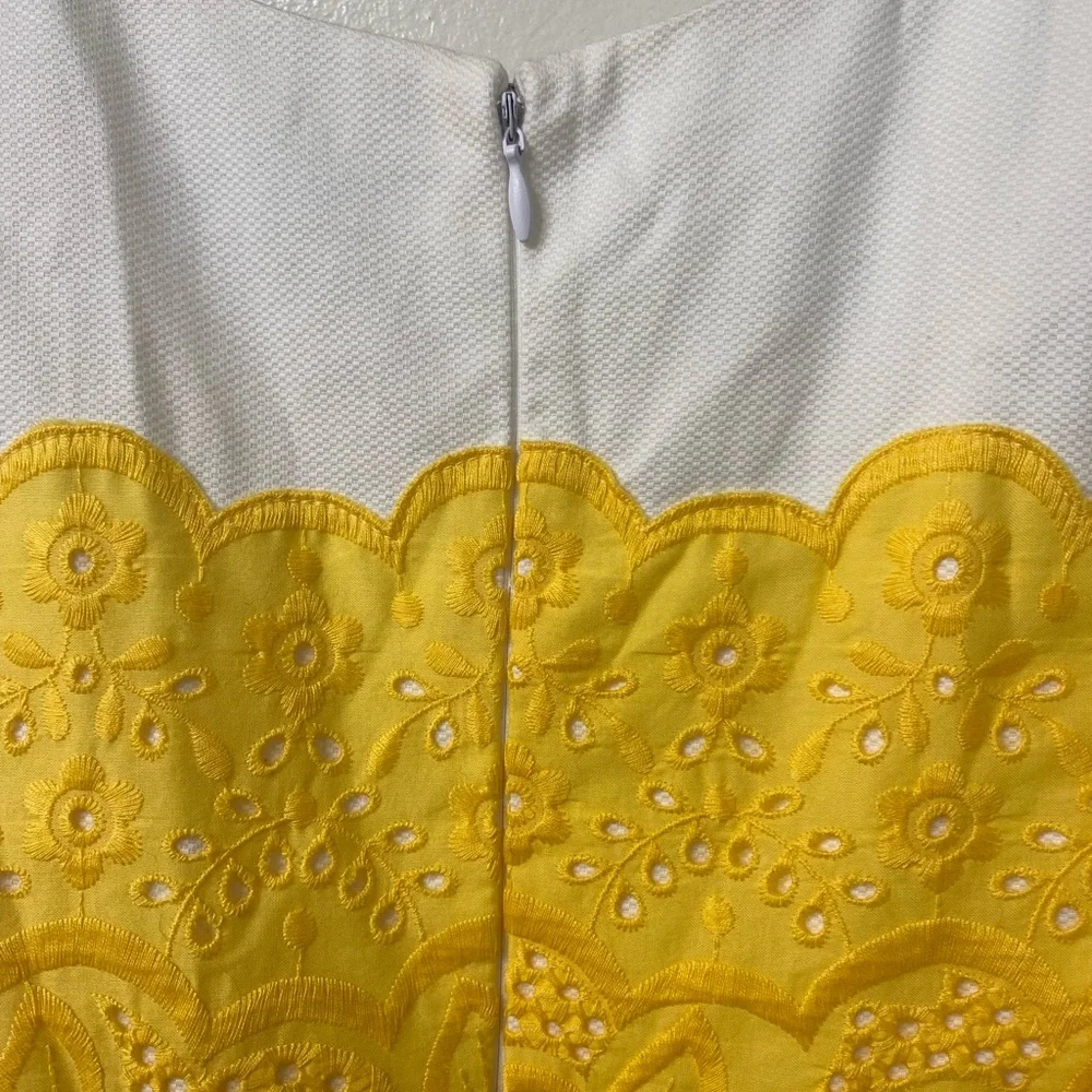 ANTONIO MELANI Yellow‎ Sheath Lace Mini Dress - Picture 4 of 11